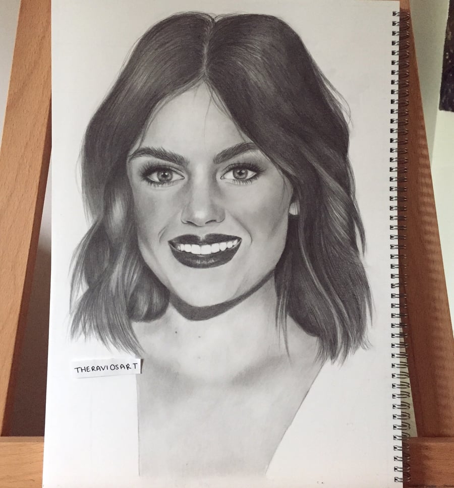 Image of Lucy Hale - A3 Detailed Portrait Drawing