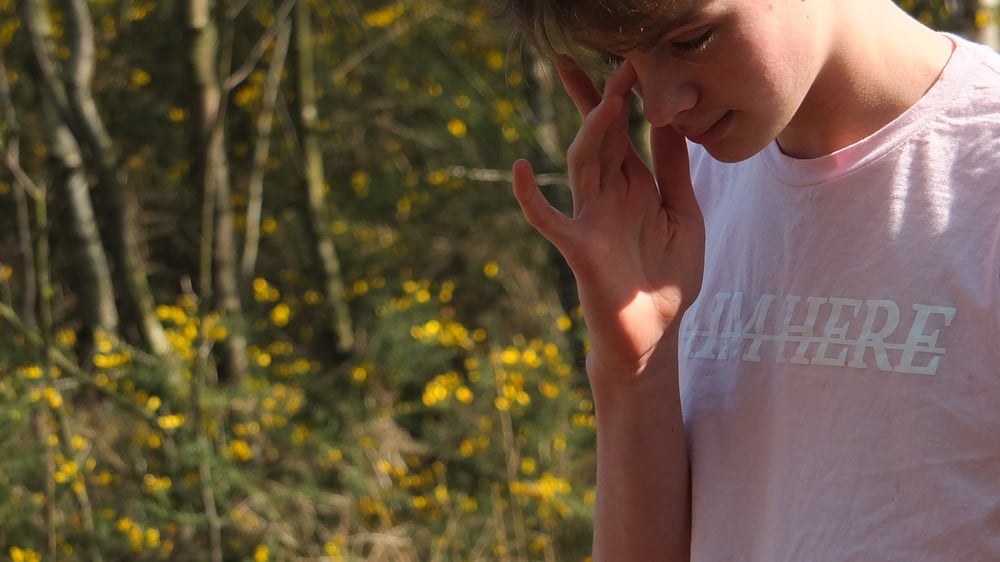 Image of Aim Here Logo Tee (Pink)