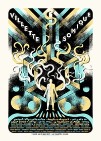 Image 1 of VILLETTE SONIQUE Festival (Paris 2017) screenprinted poster