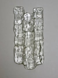 Image 2 of Ice Glass Sconces, Austria 1960s