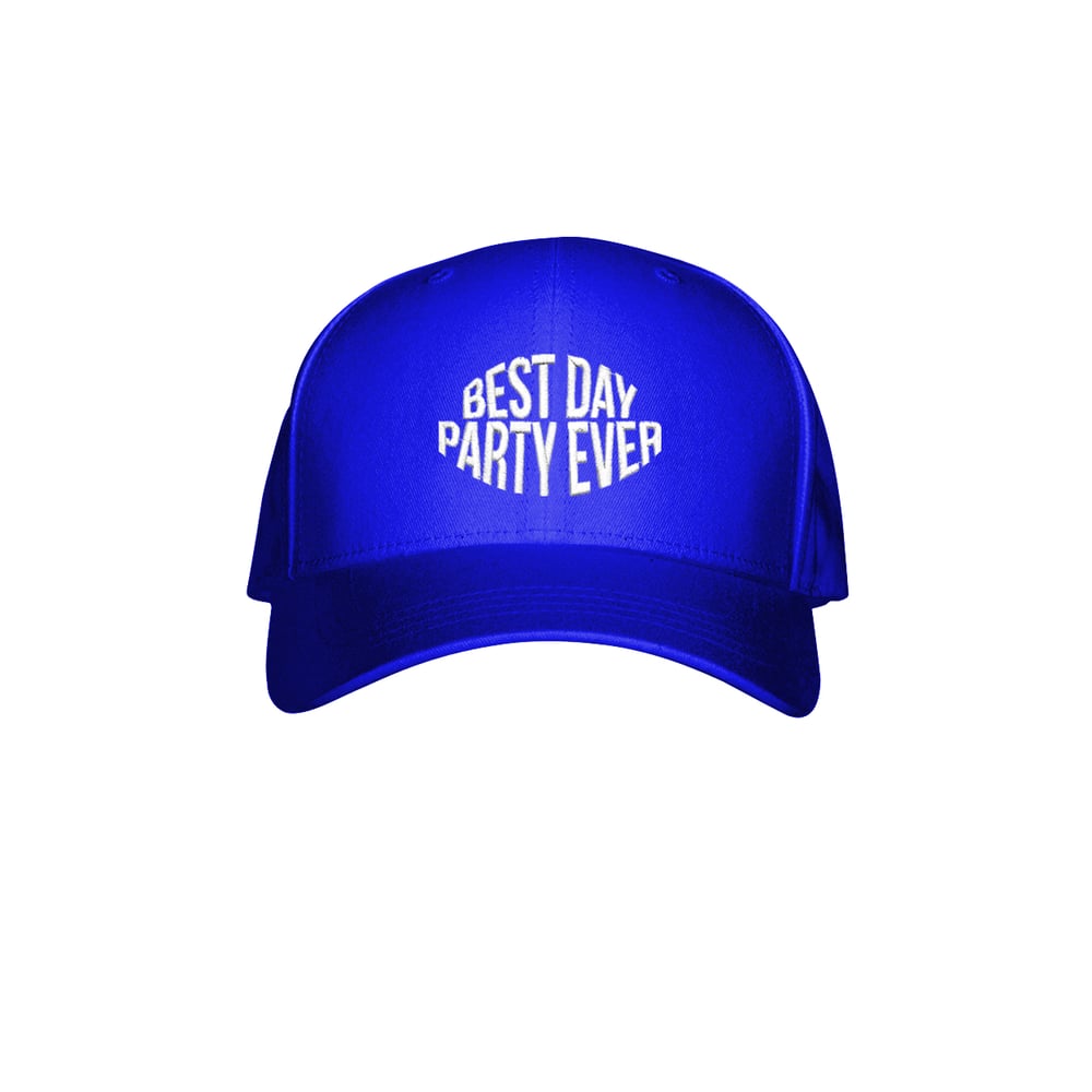 Image of BEST DAY PARTY EVER HAT - BLUE
