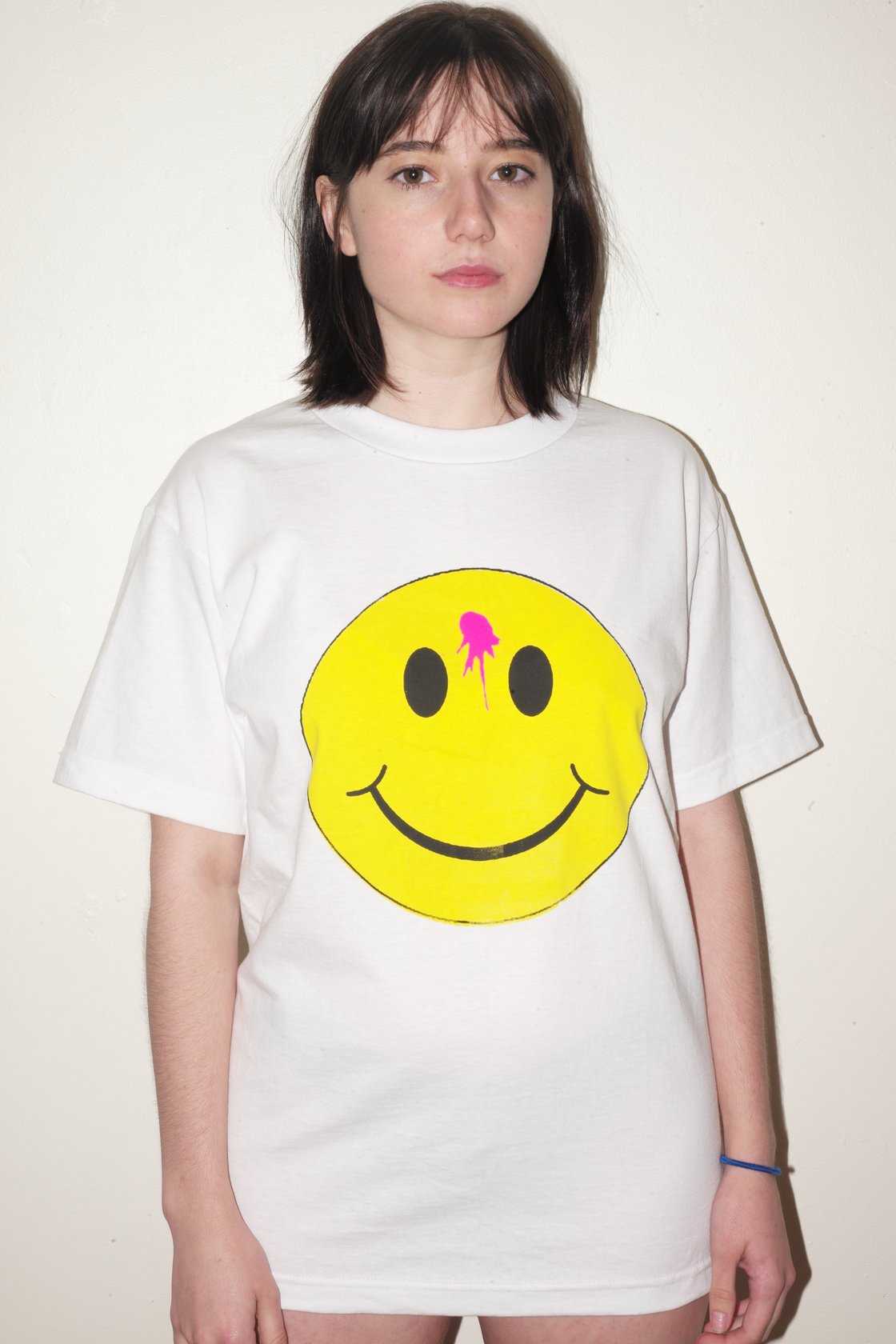 Image of Acid Smiley Bullet Hole T Shirt