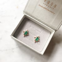 Image 2 of Art Deco Emerald Earring