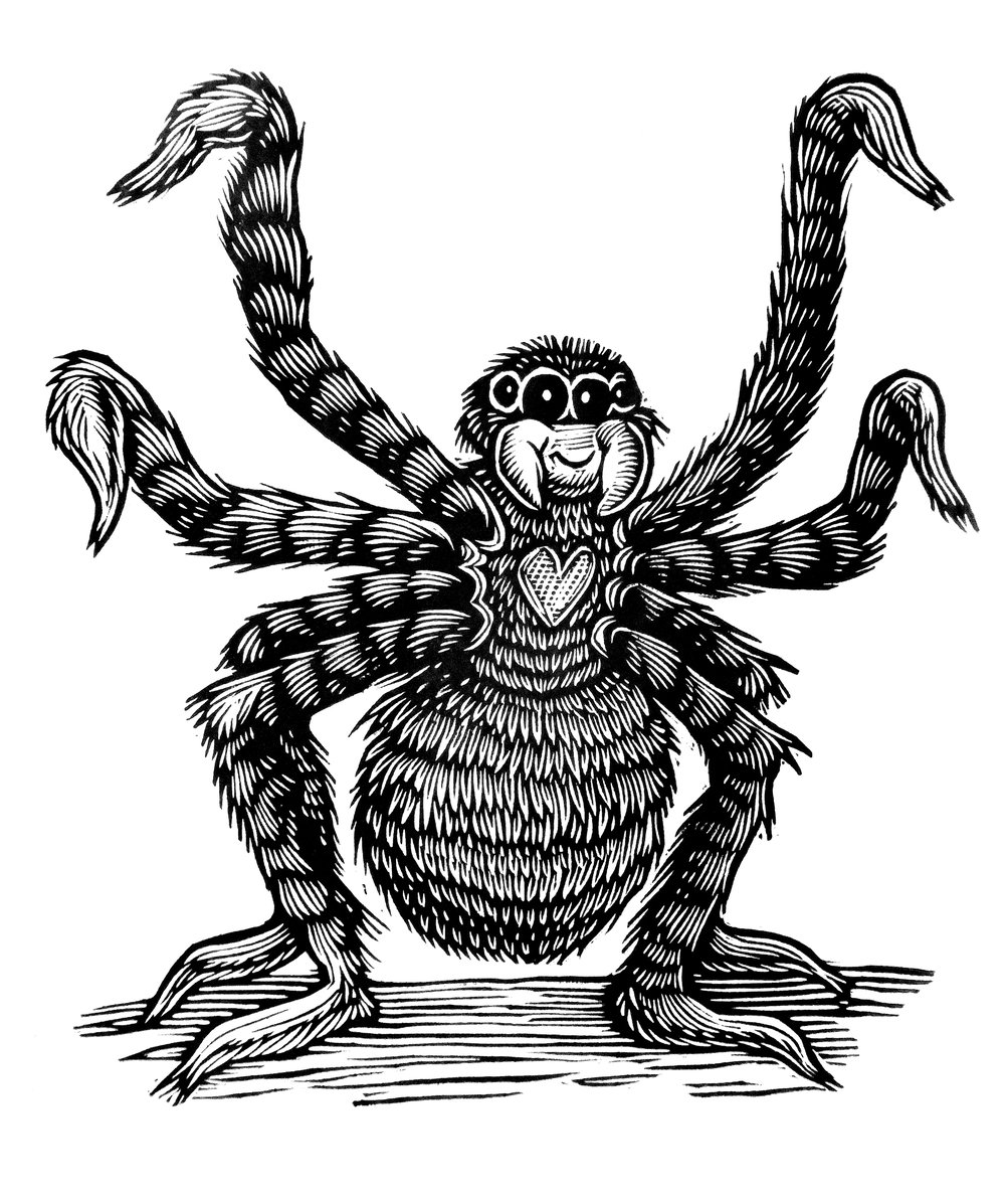 Friendly Spider T-shirt (B3)**FREE SHIPPING**