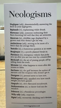Image 1 of Neologisms - card