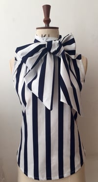 Image 1 of Stripey cotton Lulu blouse