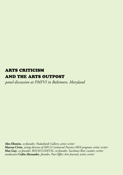 Image of Arts Criticism and the Arts Outpost