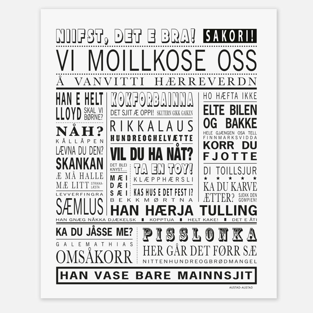 Finnmark plakat "Vi moillkose oss"