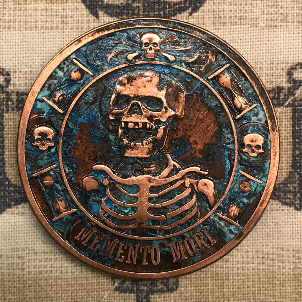 Image of Memento Mori (Remember you will Die) 1oz Copper Challenge Coin