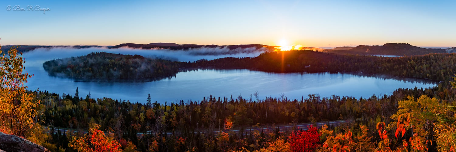 Misty Morning at Caribou Lake (Panorama)