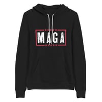 Image 2 of MAGA - Distressed Black and Navy Heather - Unisex hoodie
