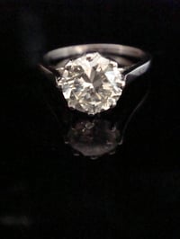 Image 1 of Art Deco Platinum Diamond Solitaire Ring 1.59ct