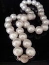 Stunning large cultured freshwater pearl necklace 12mm. 17.5 inches