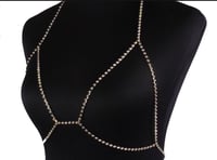 Image 2 of Rhinestone Bra Top Gold