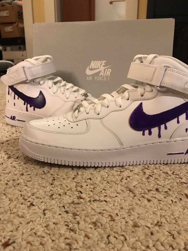 Image of Purple drip AF1 custom