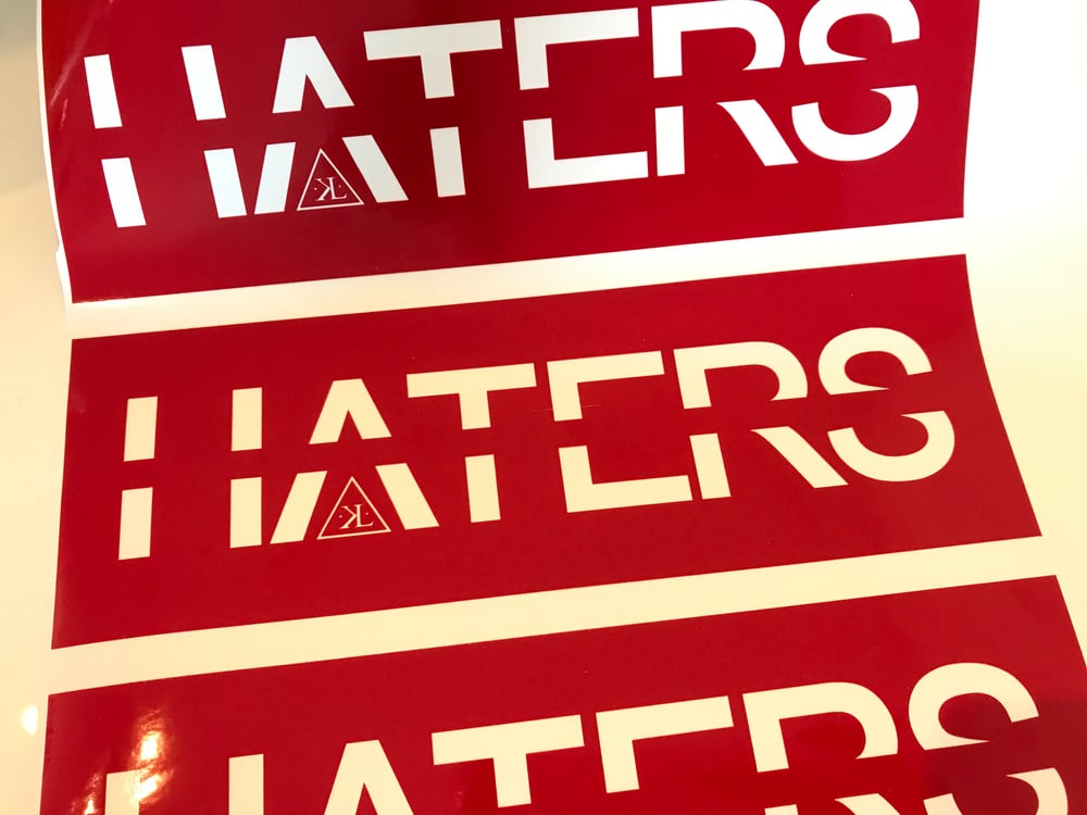 HATERS diecut decal