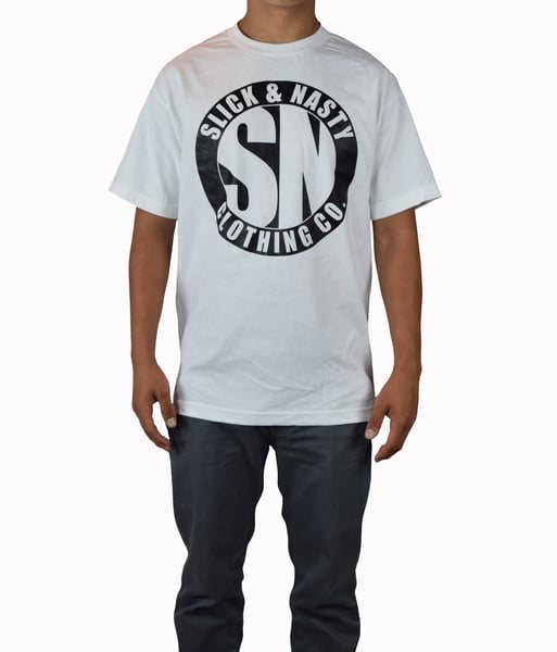 Image of Slick & Nasty Circle Logo Tee (White)