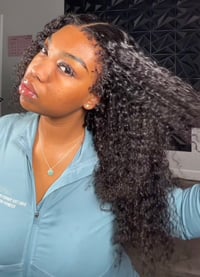 Image 2 of 22” 13x4 Curly Wig With Natural 4c Edges Wig (Hermosa