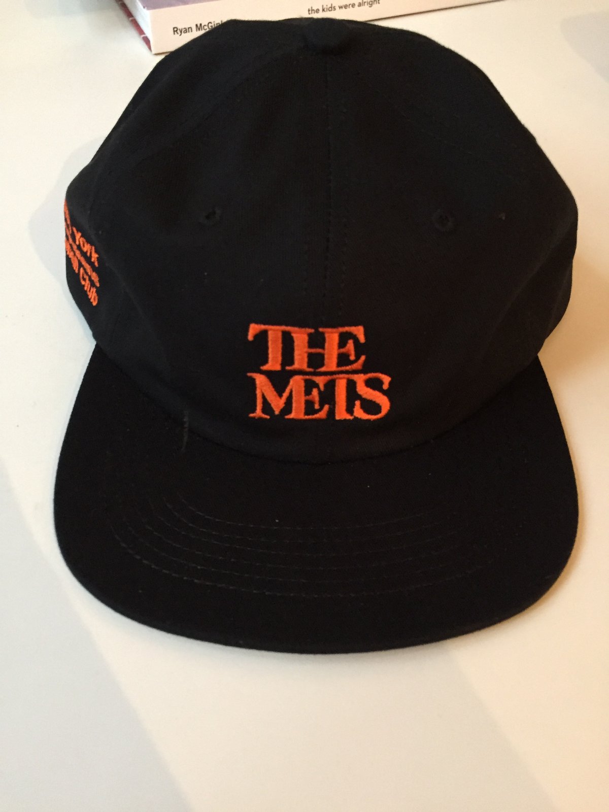 black on black mets hat