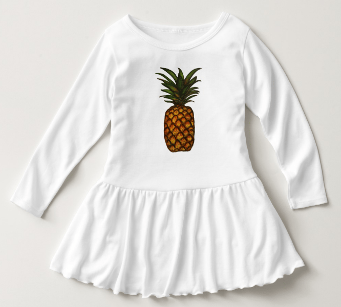 Image of Pineapple Toddler Ruffle Dress