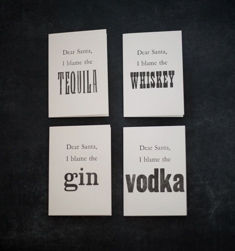 Image of Dear Santa Letterpress Cards - 4 pack