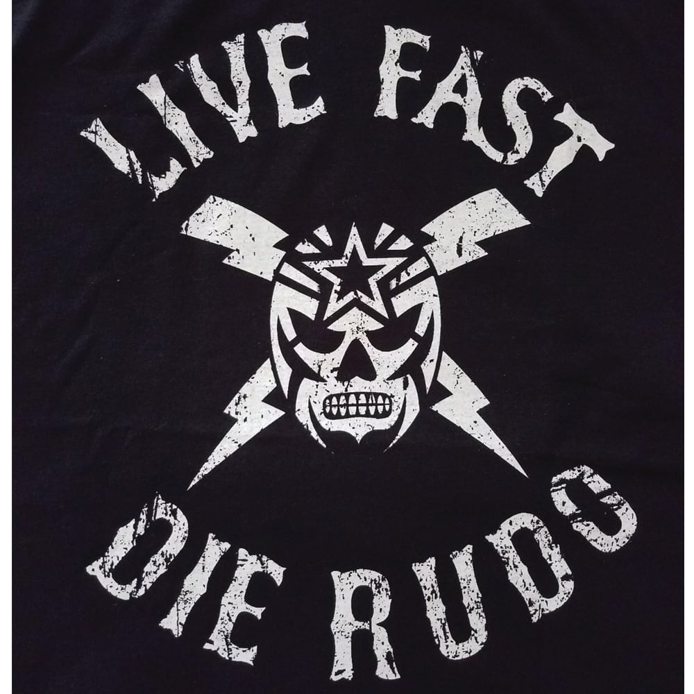 Image of Saints & Rudos™ - Live Fast, Die Rudo Thunderbolt T-shirt (SOLD OUT! RETURNS AT SDCC)