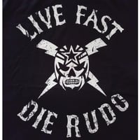 Image 1 of Saints & Rudos™ - Live Fast, Die Rudo Thunderbolt T-shirt (SOLD OUT! RETURNS AT SDCC)
