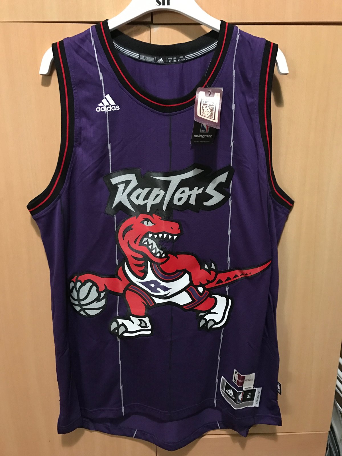 Image of Toronto Raptors Hardwood Classics ADIDAS Blank NBA Jersey
