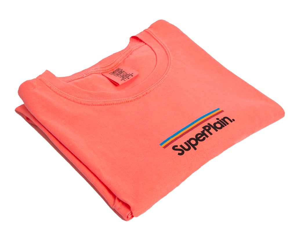 Superplain Comfort Colors Box Logo Tee Salmon Superplain