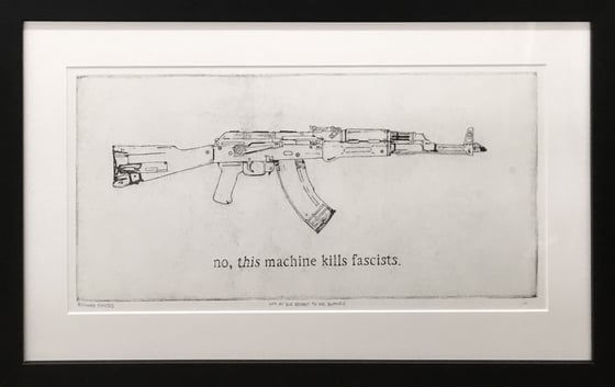 Image of "With all due respect to Mr. Guthrie" intaglio, etching, edition of 30