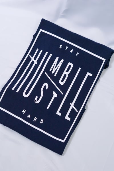 Image of Stay Humble Hustle Hard Navy T-Shirt