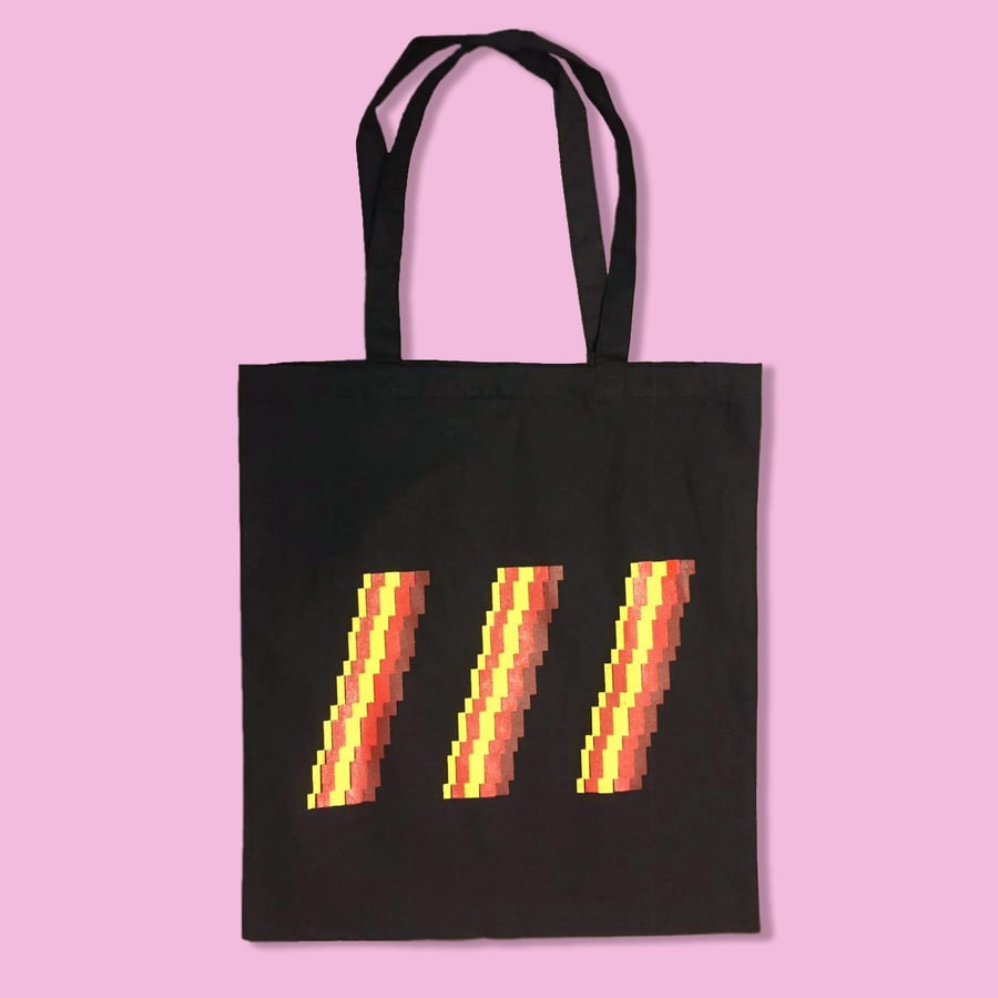 Image of 8-Bit Bacon Tote Bags (More Colors)