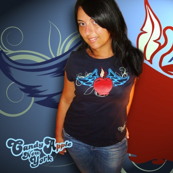 Flying Apple tee shirt / Candy Apple Jewelry