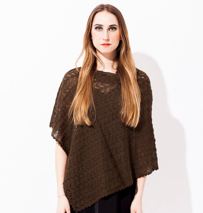 Image of Lace knitted poncho    Umbra