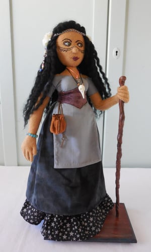 Image of Midnight Witch art doll