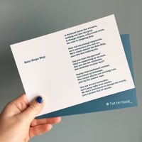 Rain Stops Play - Poem Postcard (Medium - 7x5 Size)