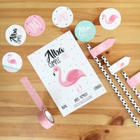 Image 3 of Party Kit Flamingo Impreso