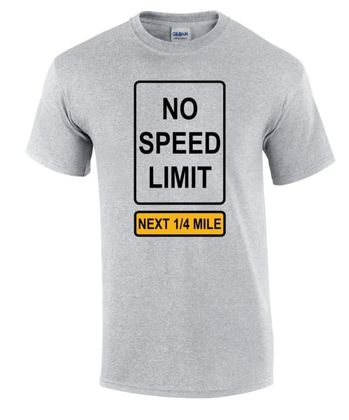 Image of NO SPEED LIMIT NEXT QUARTER MILE