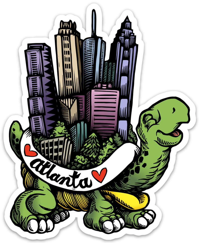 Atlanta Turtle Vinyl Sticker