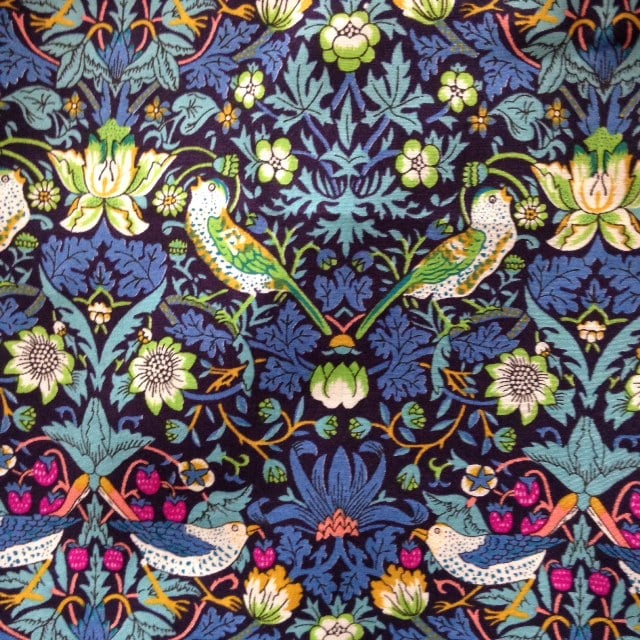 Image of The Strawberry Thief by William Morris Liberty Print Cravat and Pocket Square