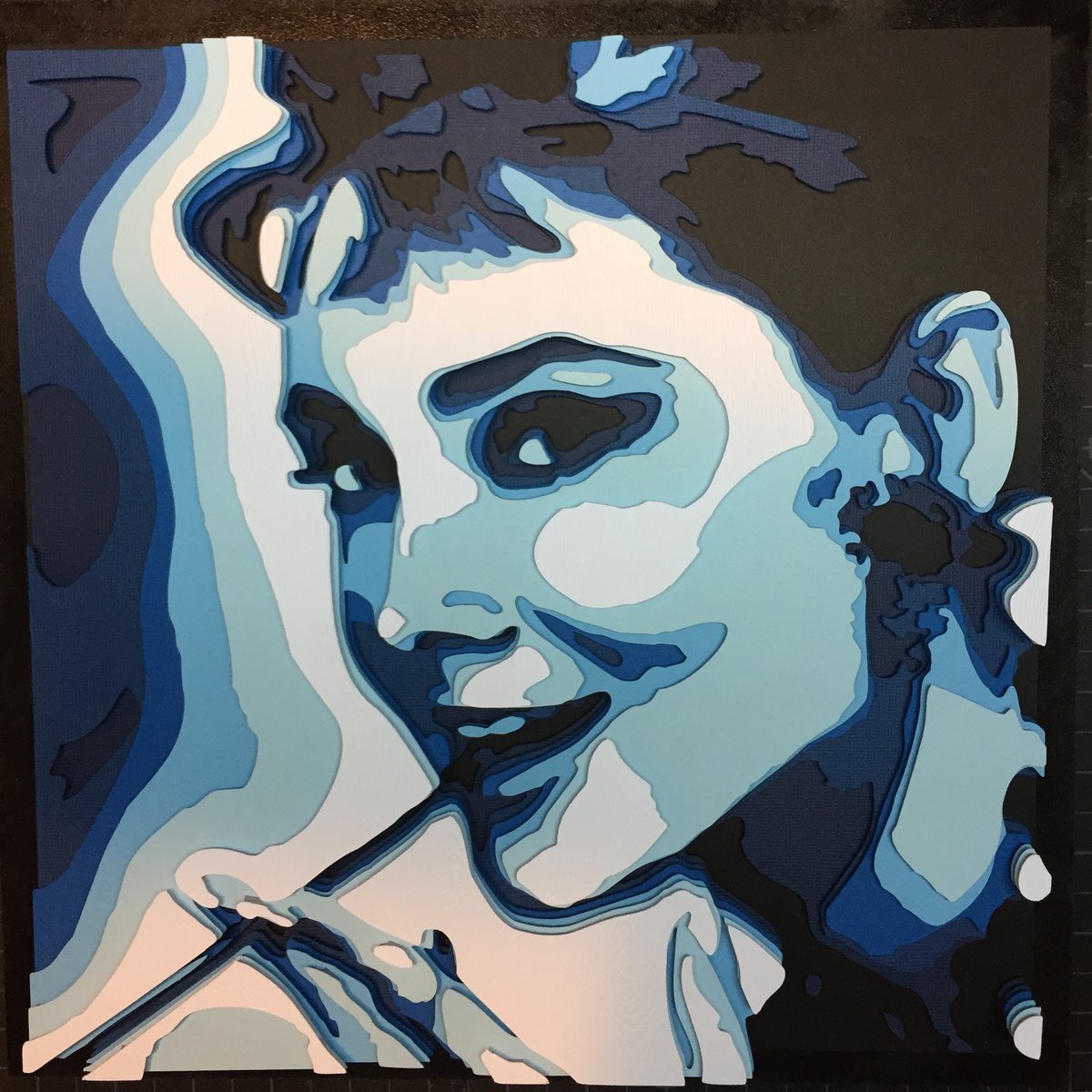Image of Audrey Hepburn (Blue) - In Acrylic Case