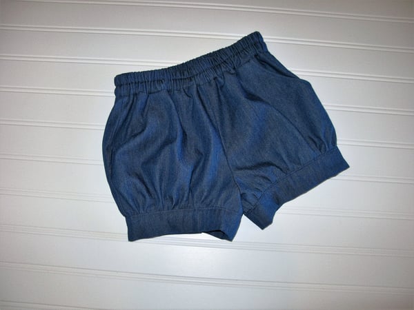Image of Denim bubble shorts
