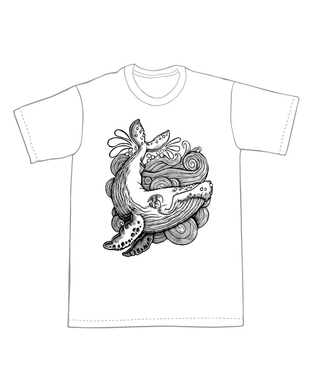 Humpback Whale T-shirt (B2) **FREE SHIPPING**