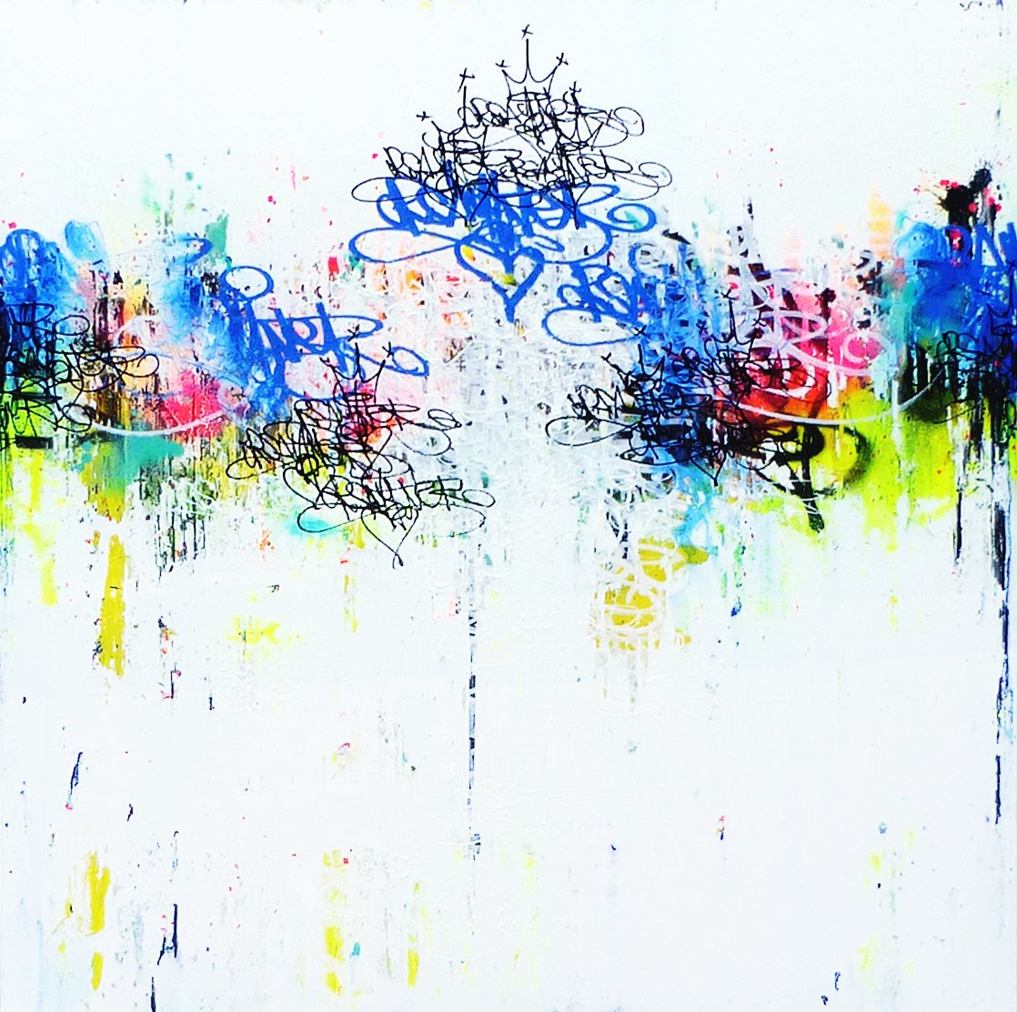 Image of ORSAY ONER (since 1989) BLUE PARADISE SERIAL TAGS & ABSTRACT