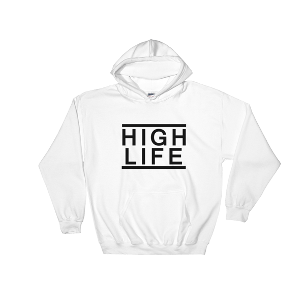 Image of High Life Hoodie Black Letters