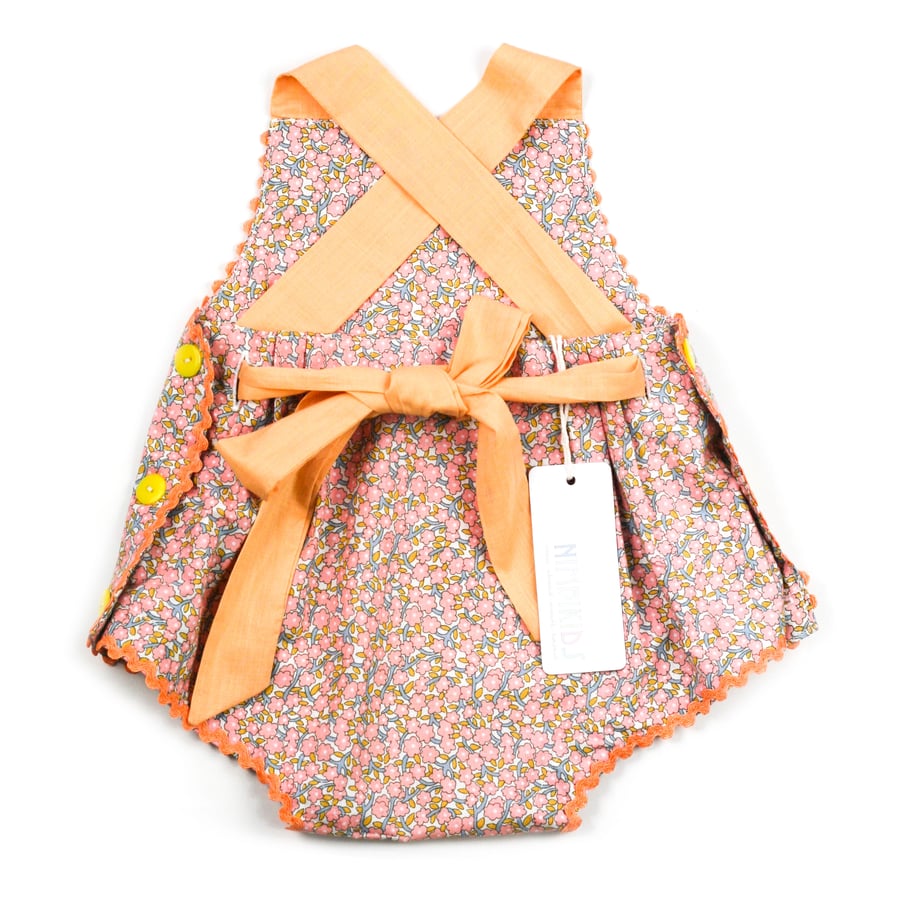 Image of Vintage Bambini Playsuit - Peach Blossom