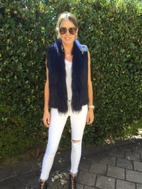 Image 1 of Short Fur Vest INK