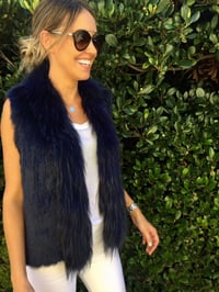 Image 2 of Short Fur Vest INK