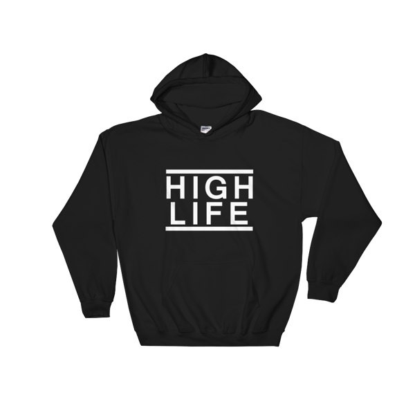 Image of High Life Hoodie White Letters