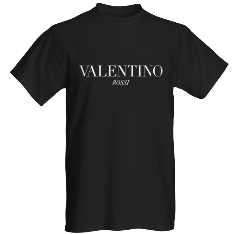 Image of VALENTINO ROSSI BLACK SHORT SLEEVE TEE